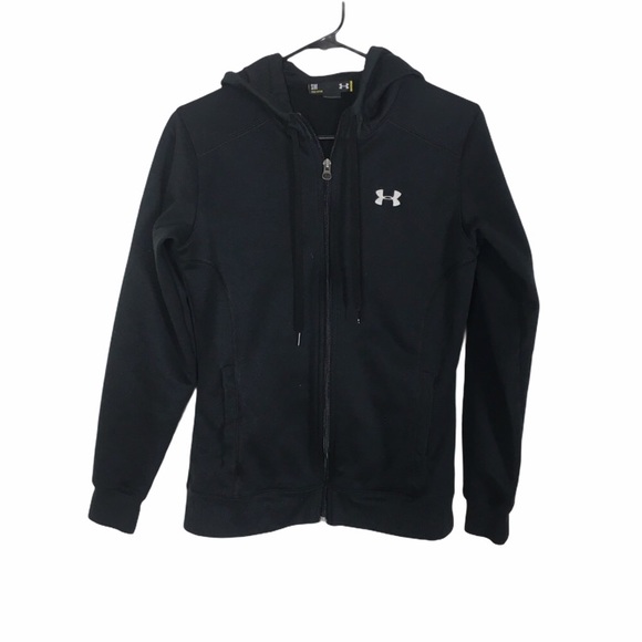 Under Armour Other - Under Armour Black Hooded Zip Up Sweatshirt